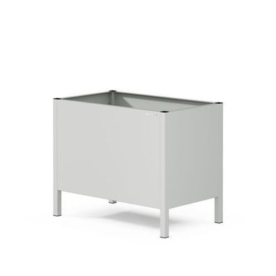 Große graue Blumenkübelverkleidung aus Metall: DAISY 500 x 400 x 300 mm
