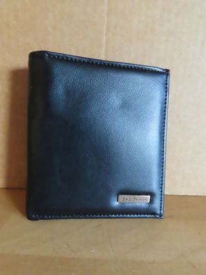 Geldbörse Portemonnaie schwarz zwei Fächer für Geldscheine S&S Fashion Kunstleder