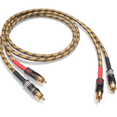 Sommercable -Classique- HighEnd Cinchkabel im Vintage-Style - Gelb - CM07