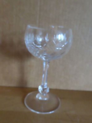 Weinglas Weinglas mit hohem Fuß Glas mit Schliff ca. 13cm H