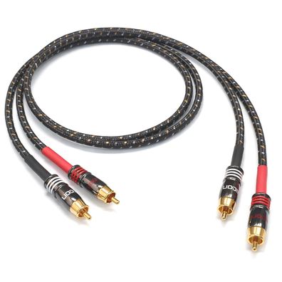 Sommercable -Classique- HighEnd Cinchkabel im Vintage-Style - Schwarz - CM07