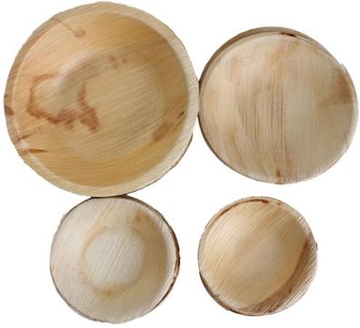 Runde Schale aus Palmblatt Versch. Größen und Mengen