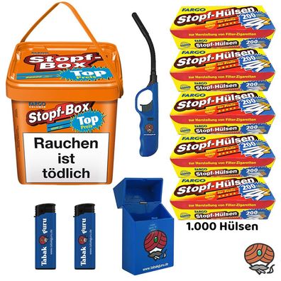 Fargo Stopf-Box 400g Volumentabak, 1000 Fargo Hülsen, Box
