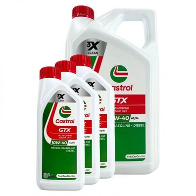 Castrol GTX 10W-40 A3/B4 5 + 3 Liter
