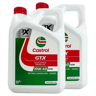 Castrol GTX 10W-40 A3/B4 2x4 Liter