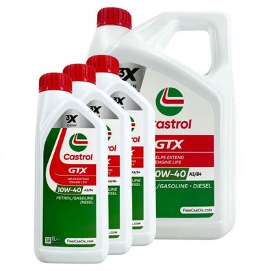 Castrol GTX 10W-40 A3/B4 4 + 3 Liter