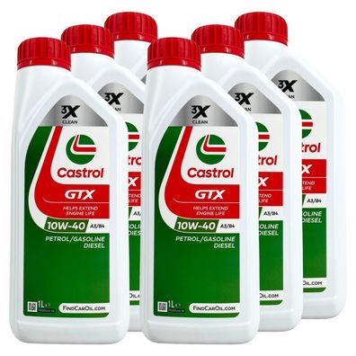 Castrol GTX 10W-40 A3/B4 6x1 Liter