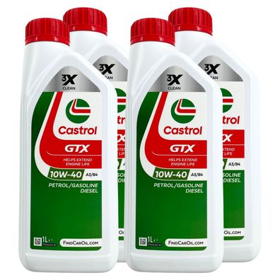 Castrol GTX 10W-40 A3/B4 4x1 Liter