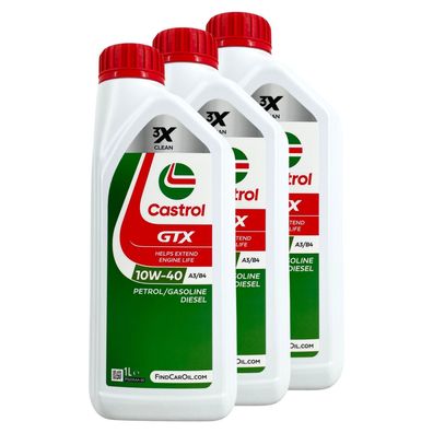 Castrol GTX 10W-40 A3/B4 3x1 Liter