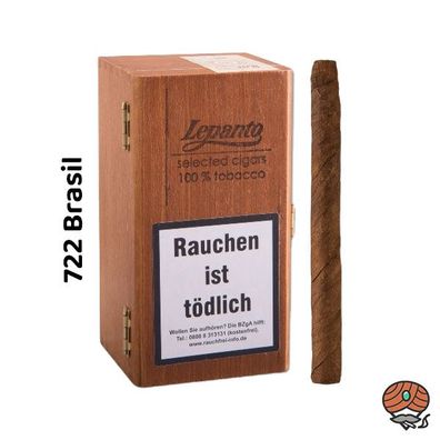 Lepanto 722 Brasil, 25 Zigarillos - Holzschachtel
