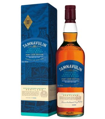 Tamnavulin Port Cask Single Malt Scotch Whisky (40 % vol, 0,7 Liter)