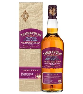 Tamnavulin Red Wine Cask Single Malt Whisky (40 % vol, 0,7 Liter)