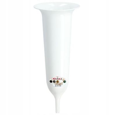 KADAX Grabvase, Blumenvase, Kunststoff-Vase, 13.5 cm, mit Erdspieß, weiß