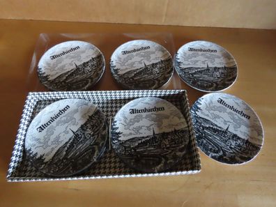 Untersetzer Kunststoff schwarz weiß Altenkirchen /6St von Werit