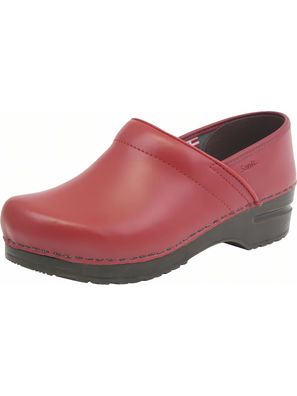 Sanita Damen Geschlossener Clog Original-Prof. Izabella Red