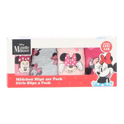 Minnie Mouse 4 Pack Unterhosen in Box 100% Baumwolle für Mädchen Unterwä