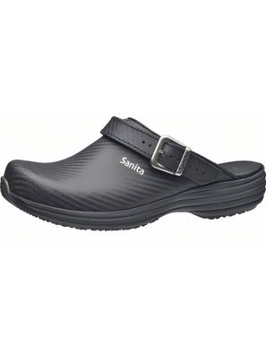 Sanita Damen Offener Clog Wave-Carbon Open Black/Black