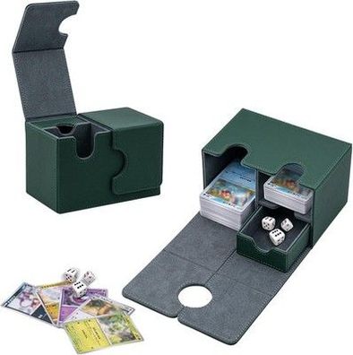 Tolesum Card Deck Box MTG, Kartenbox mit Würfel Tray Sammelkarten Box 200 + Karten