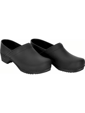 Sanita Offener Clog Wood-Jamie Closed Black