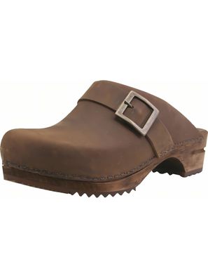 Sanita Damen Offener Clog Wood-Urban Open Antique Brown