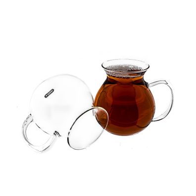 Elegante 6-tlg Teegläser mit Henkel aus Borosilkatglas, Hitzebeständig - 200 ml