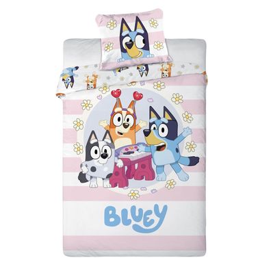 Bluey Bettwäsche Set Baumwolle Bettbezug Kissenbezug 140 x 200 cm 60 x 63 cm