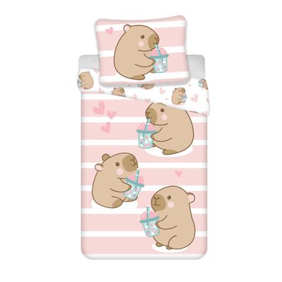 Jerry Fabrics Capybara Bettwäsche Set 140 x 200 cm 70 x 90 cm Baumwolle Jugendzimmer