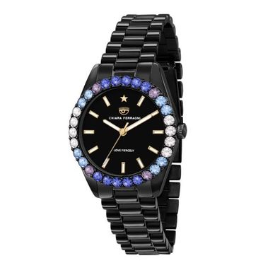 CHIARA Ferragni – Frau – R1953100502 – Everyday Total Black Uhr mit farbigen Zirkonen