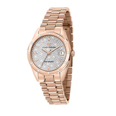 CHIARA Ferragni – Frau – R1953100513 – Everyday-Armbanduhr aus Roségold, Pavé mit wei