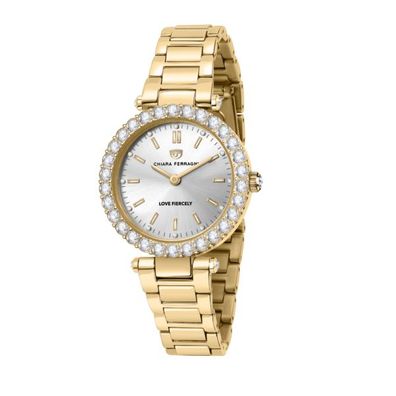 CHIARA Ferragni – Frau – R1953103501 – Damenuhr aus Gelbgold mit silbernem Zifferblat