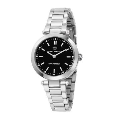 CHIARA Ferragni – Frau – R1953103506 – Damenuhr in Silber mit schwarzem Zifferblatt,