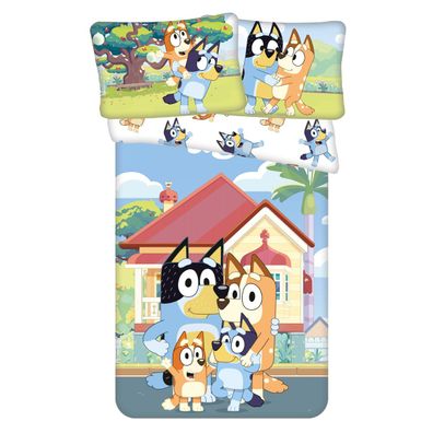 Bluey 061 Baby Bettwäsche Set Baumwolle Reißverschluss 100 x 135 cm 40 x 60 cm