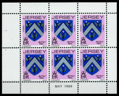 JERSEY Heftchenblatt Nr HB 0-33 MAY88 postfrisch X6BE75A