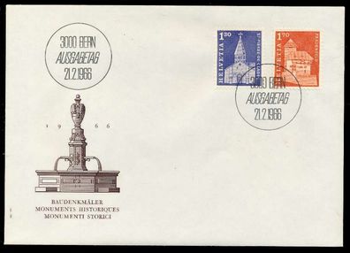 Schweiz 1966 Nr 831-832 BRIEF FDC S6B76BA