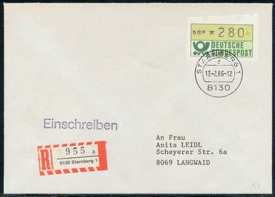 BRD ATM1-280 BRIEF MIF Starnberger Springer X7E44E6