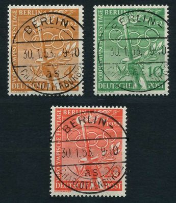 BERLIN 1952 Nr 88-90 zentrisch gestempelt X64213A