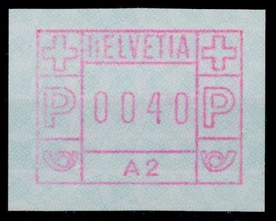 Schweiz Automatenmarken A1 Nr 1A2 postfrisch X67940A