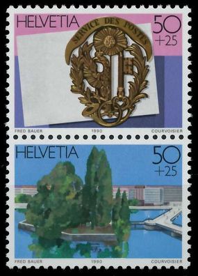 Schweiz 1990 Nr B26Zd3 postfrisch SENKR PAAR X683C26