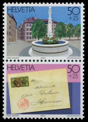 Schweiz 1990 Nr B26Zd4 postfrisch SENKR PAAR X683C22