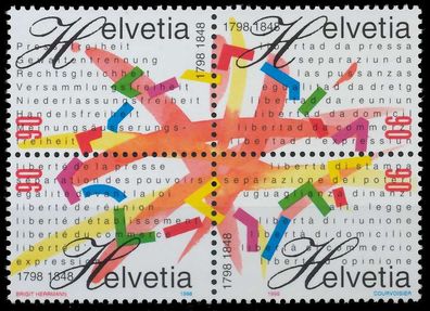 Schweiz 1998 Nr 1633VBa-1636VBa postfrisch Viererblock X683CE6