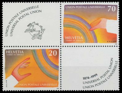 Schweiz ÄMTER UPU Nr 17VBa-18VBa postfrisch Viererblock S2C45D2
