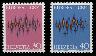 Schweiz 1972 Nr 969-970 postfrisch S2D434E