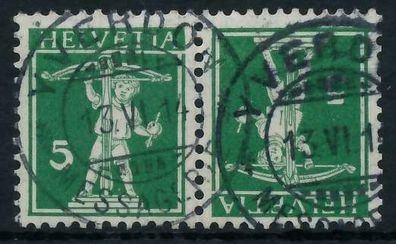 Schweiz Zusammendruck Nr K5III zentrisch gestempelt WAAGR PA X6C2E8E