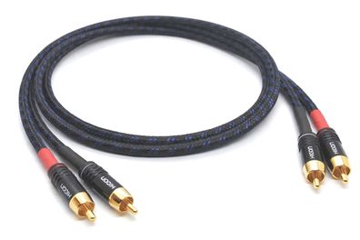 Sommercable -Classique- HighEnd Cinchkabel im Vintage-Style - Blau - CM06