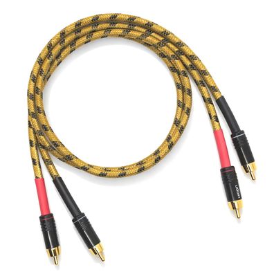 Sommercable -Classique- HighEnd Cinchkabel im Vintage-Style - Gelb - CM06