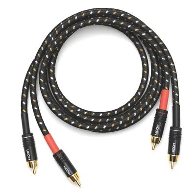 Sommercable -Classique- HighEnd Cinchkabel im Vintage-Style - Schwarz - CM06