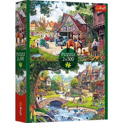 Trefl, Idyllisches Leben, 2x500 Teile Puzzle