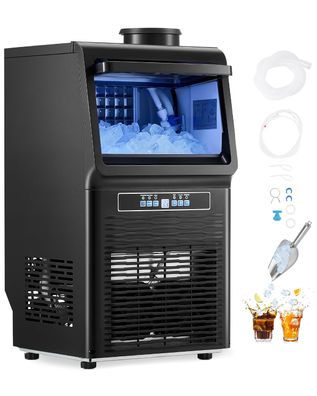 VEVOR kommerzielle Eismaschine 31,75 kg/Tag Eisbereiter 5,44 kg LED-Anzeige