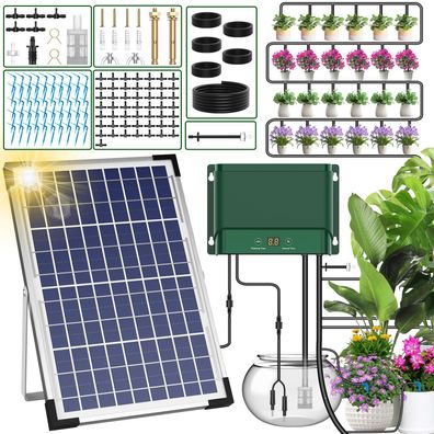 AnseTo Solar Bewässerungssystem automatisch fér Garten Balkon Gewächshaus