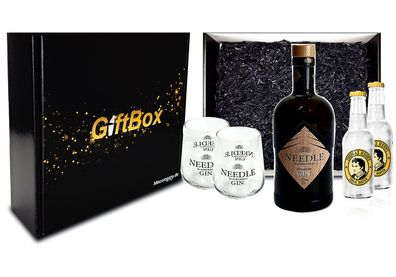 Mixcompany Geschenkset - Needle Blackforest Dry Gin 0,5L (40% Vol) + 2 x Needle